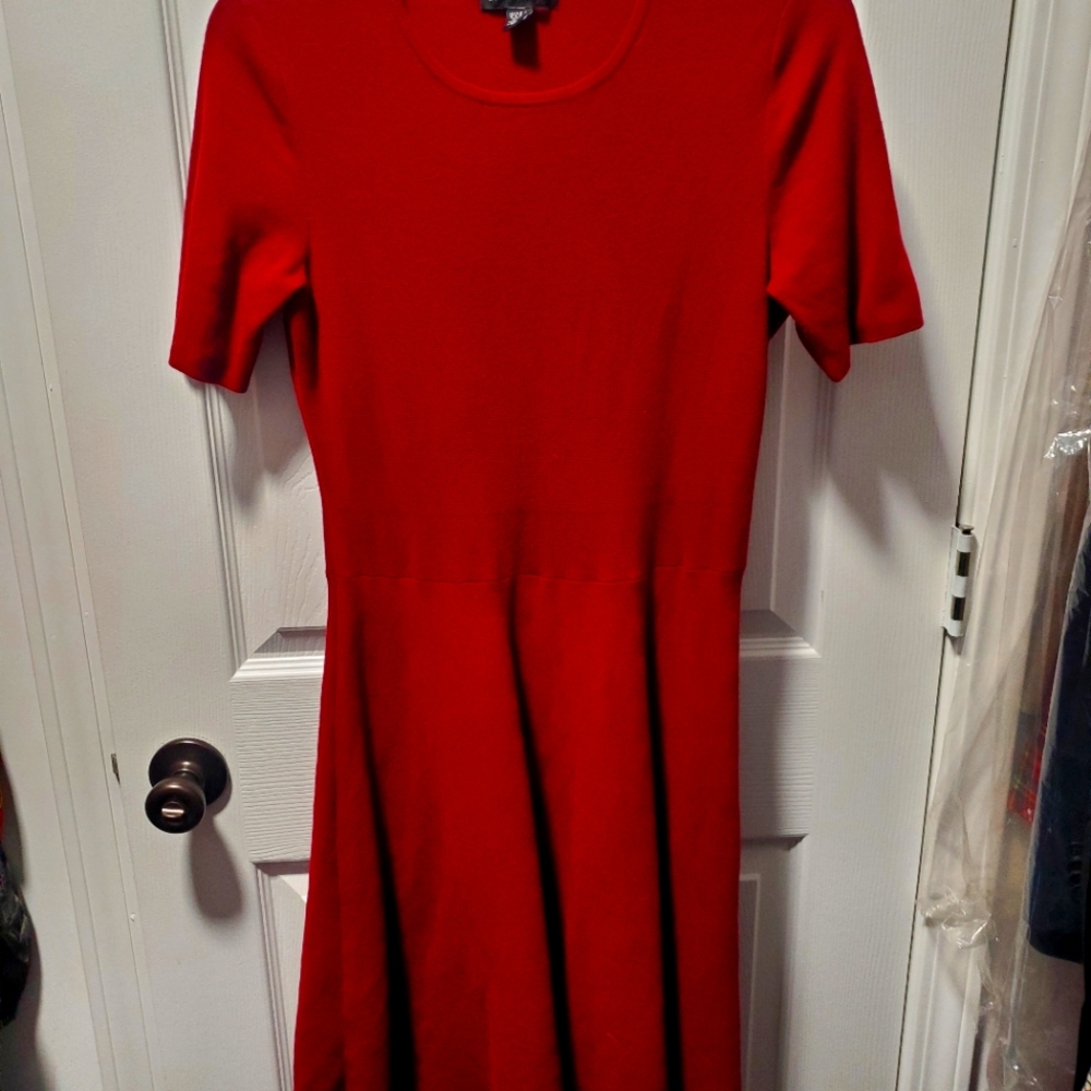 Saks burgundy sweater dress